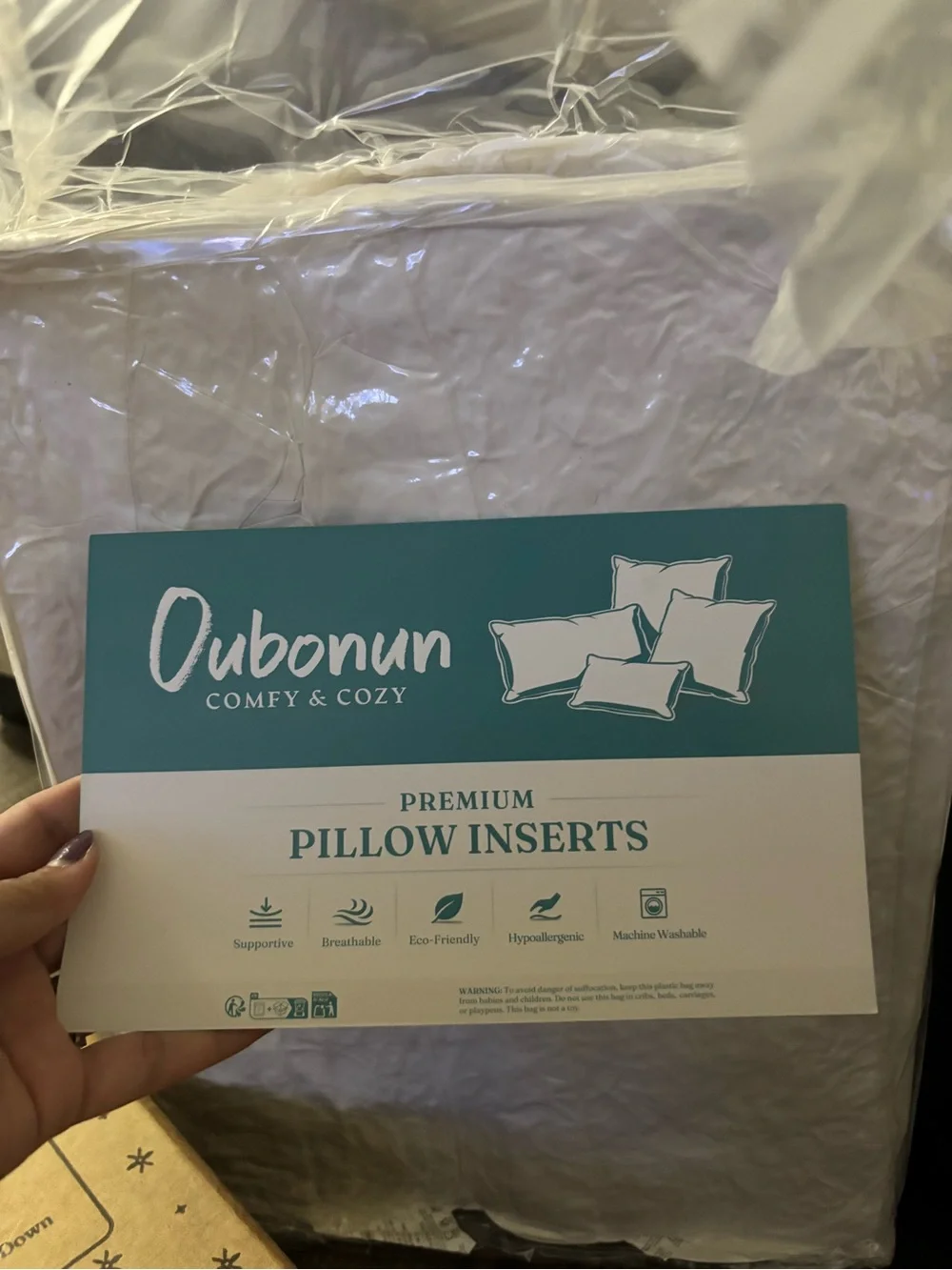 26x26 White Pillow - Soft & Supportive